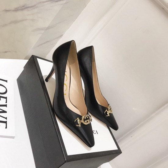 Gucci 2020 Ladies Leather Pumps High Heel