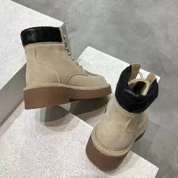 보테가베네타 2024 해독 레이스업 앵클 부츠 신발 스웨이드