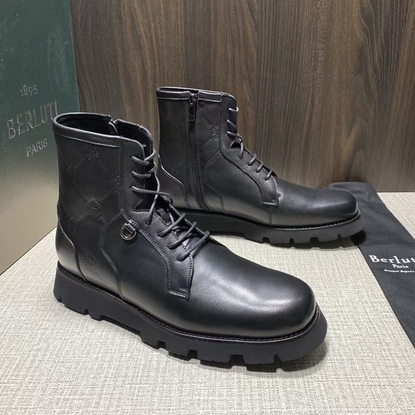 벨루티 2021 후크 아가일 패턴 엠보 트위스트 부츠