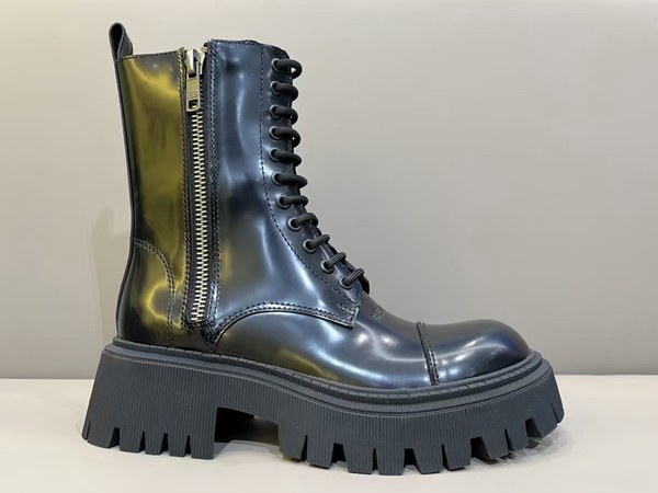 발렌시아가 2021 strike laceup 20mm 지퍼 블랙 부츠