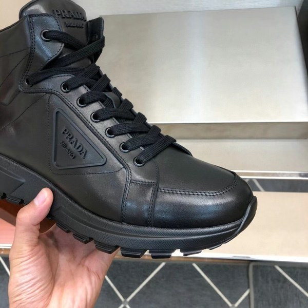 프라다 2021 트라이앵글로고 러버와펜 PRAX 1 하이탑 스니커즈