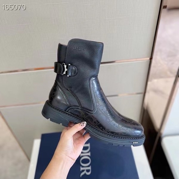 디올 2021 오블리크 레더 핀버클 부츠