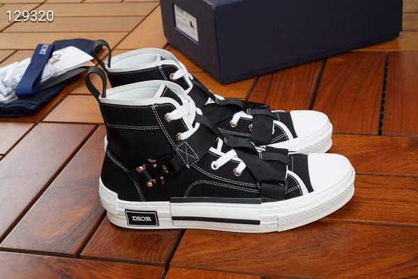 디올 2021 버클 스트랩 블랙 하이탑 스니커즈