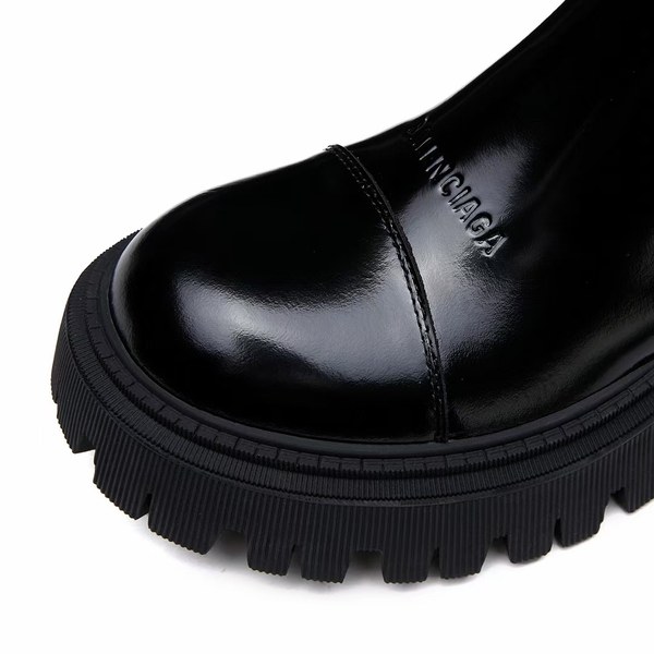 발렌시아가 2021 블랙 스무스 레더 Tractor 20mm 부츠