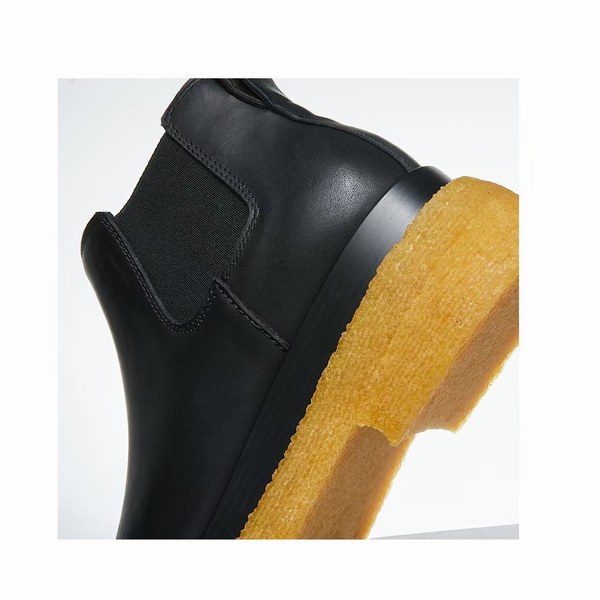 보테가베네타 2021 러그 앵클 부츠 블랙&러버 컬러