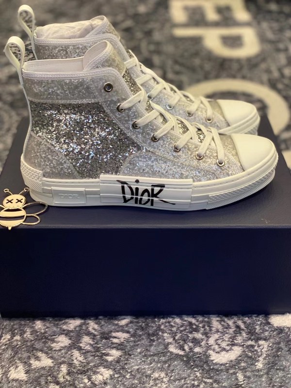 디올 2021 로고 글리터 b23 하이탑 스니커즈