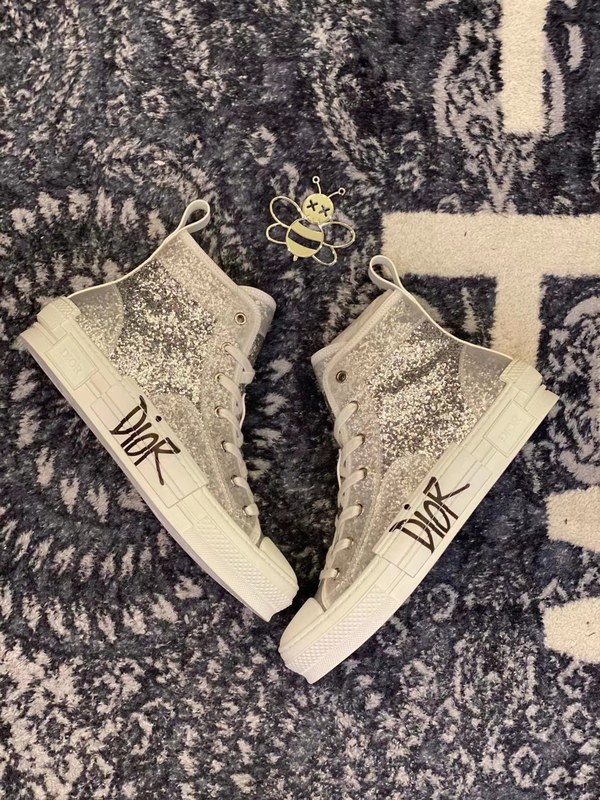 디올 2021 로고 글리터 b23 하이탑 스니커즈