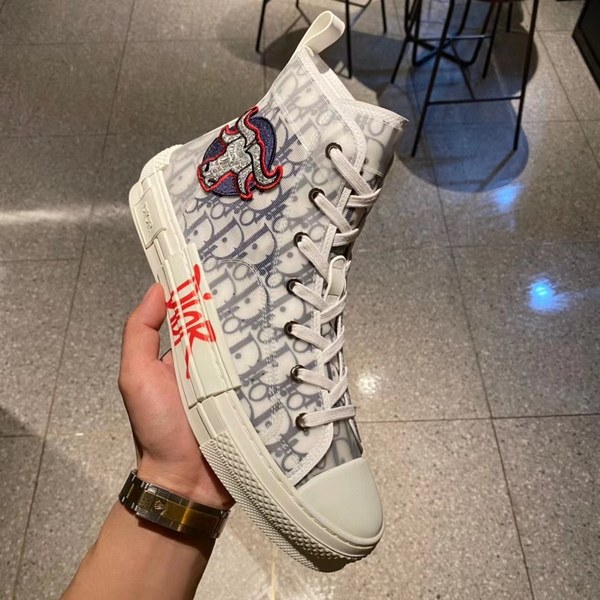 디올 2021 b23 오블리크 카우 하이탑 스니커즈