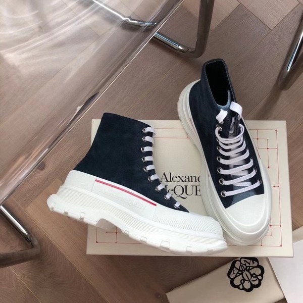 알렉산더맥퀸 2020 트레드 슬릭 하이탑슈즈 블루스웨이드