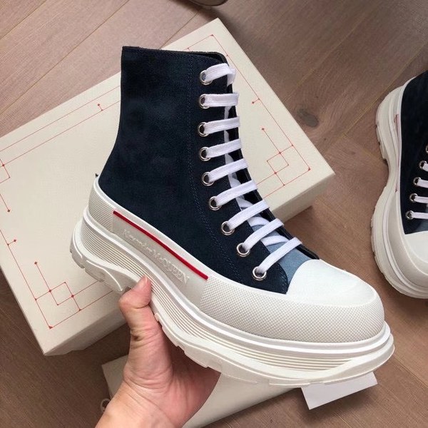 알렉산더맥퀸 2020 트레드 슬릭 하이탑슈즈 블루스웨이드