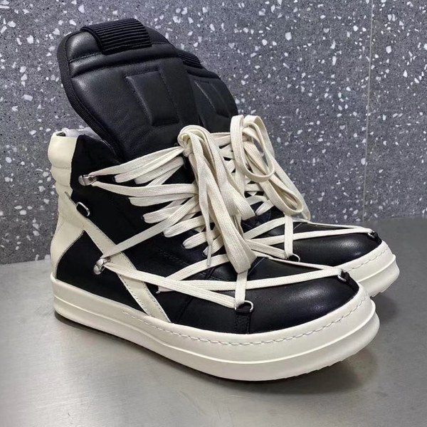 릭오웬스 2020 스트랩 모노크롬 하이탑 슈즈