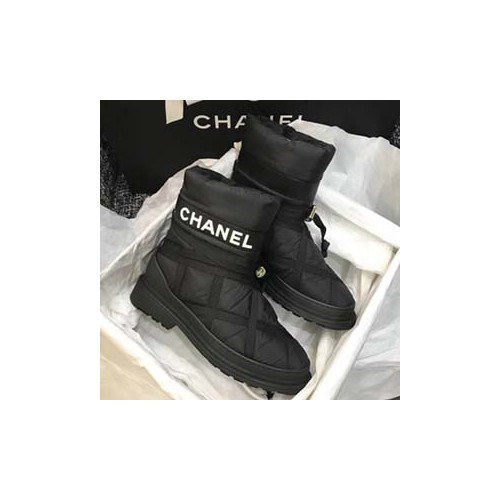 샤넬 패딩 방한 부츠 블랙