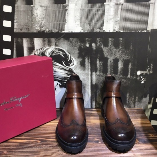 Ferragamo 2020 Mens Leather Boots