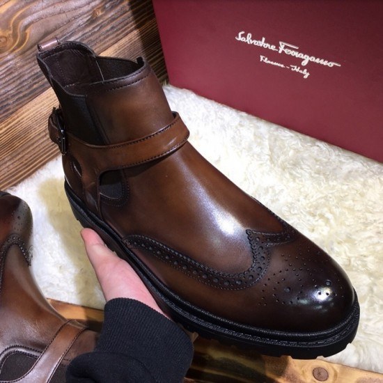 Ferragamo 2020 Mens Leather Boots