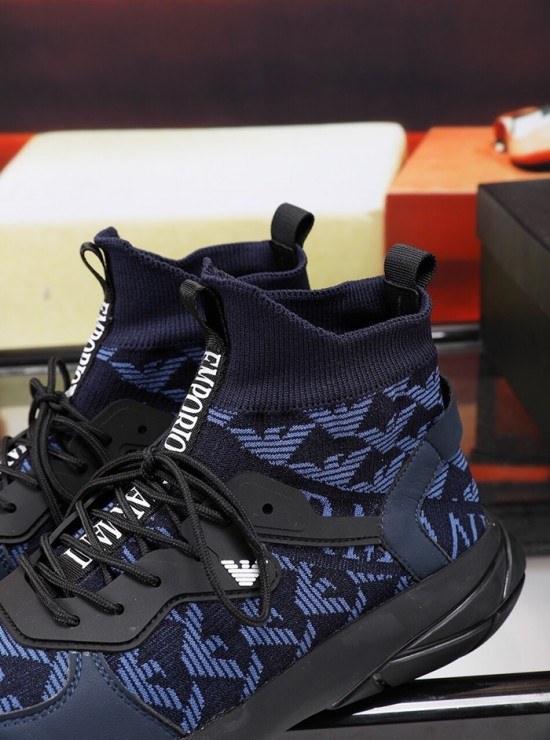 Armani 2020 Mens Knit Boots Sneakers