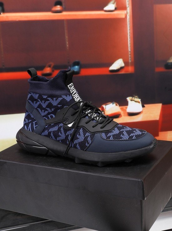 Armani 2020 Mens Knit Boots Sneakers