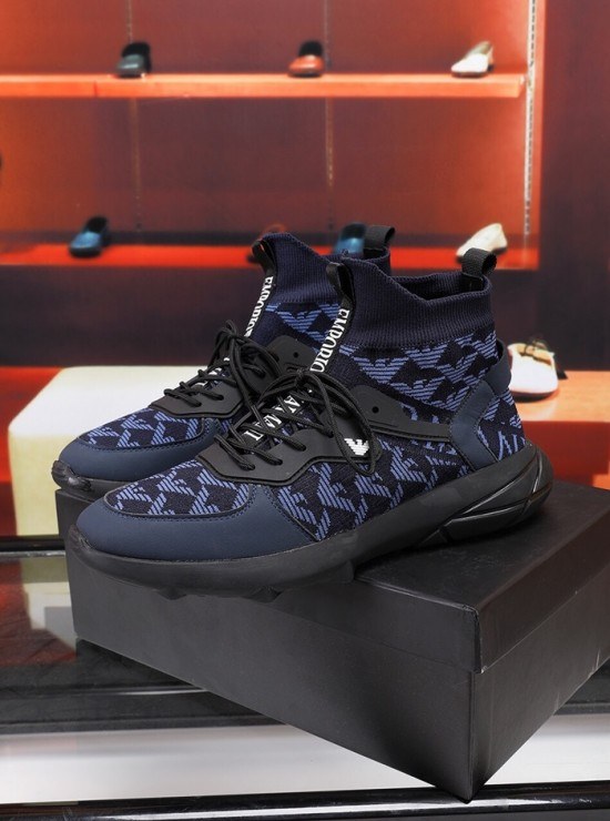 Armani 2020 Mens Knit Boots Sneakers