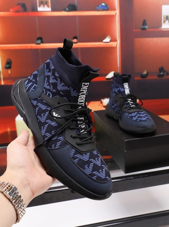 Armani 2020 Mens Knit Boots Sneakers