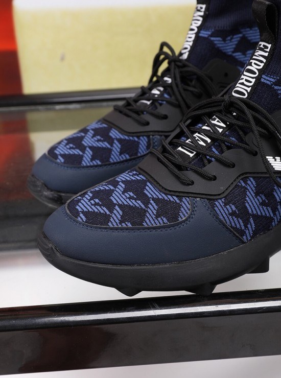 Armani 2020 Mens Knit Boots Sneakers