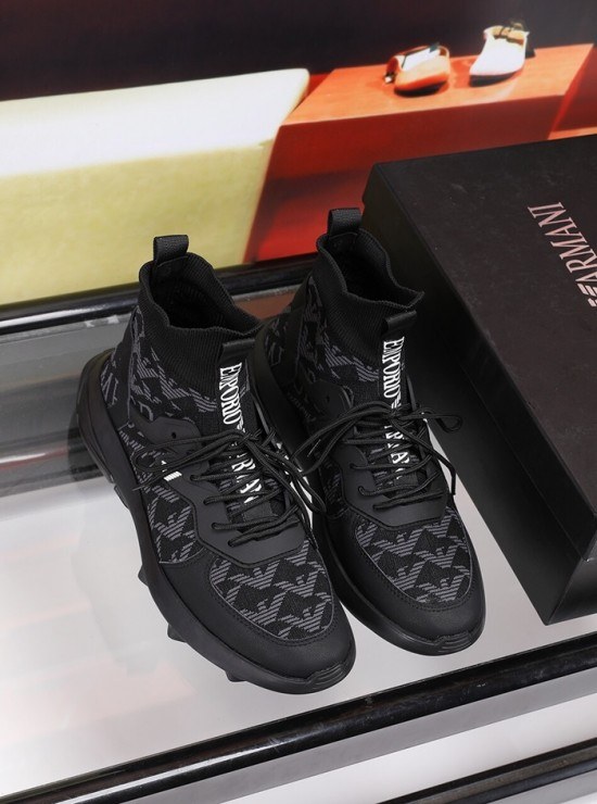 Armani 2020 Mens Knit Boots Sneakers