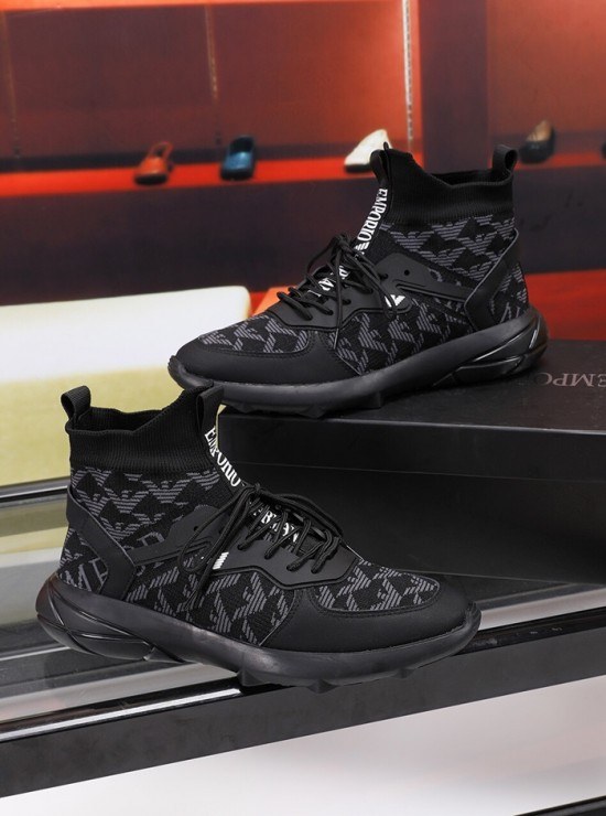 Armani 2020 Mens Knit Boots Sneakers