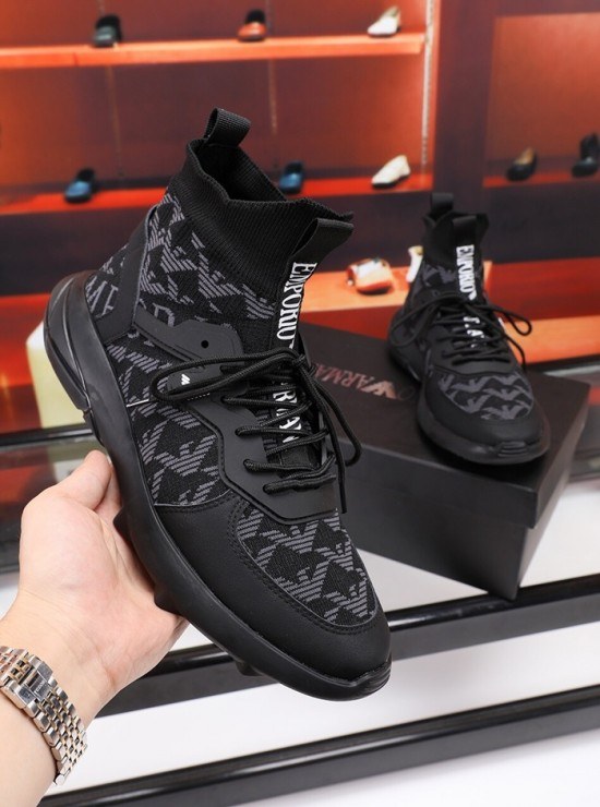 Armani 2020 Mens Knit Boots Sneakers