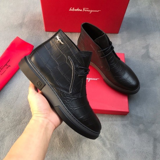 Ferragamo 2020 Mens Leather Boots