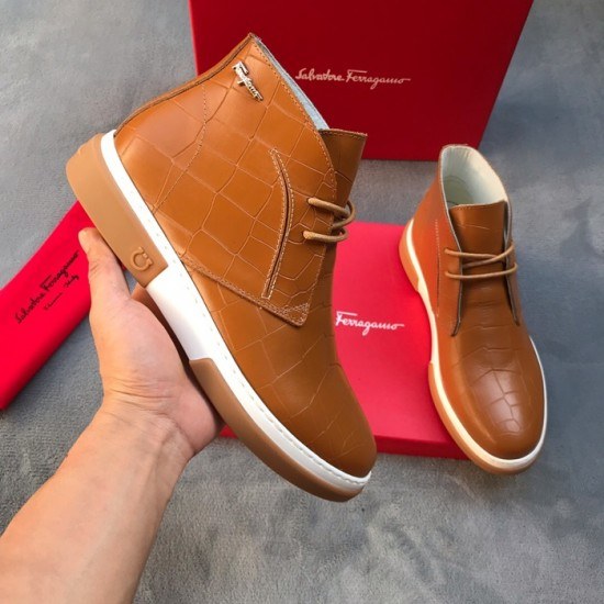 Ferragamo 2020 Mens Leather Boots