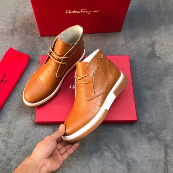 Ferragamo 2020 Mens Leather Boots