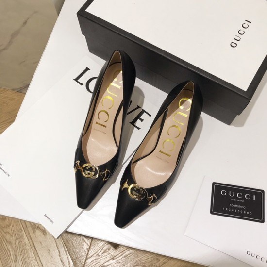 Gucci 2020 Ladies Leather Pumps High Heel