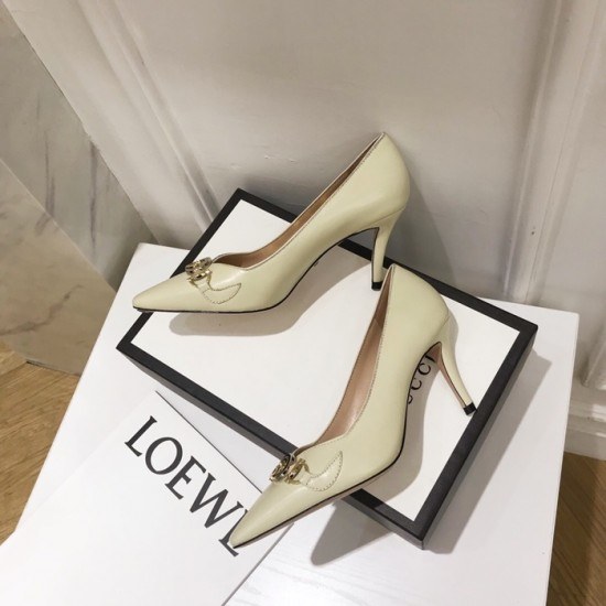 Gucci 2020 Ladies Leather Pumps High Heel