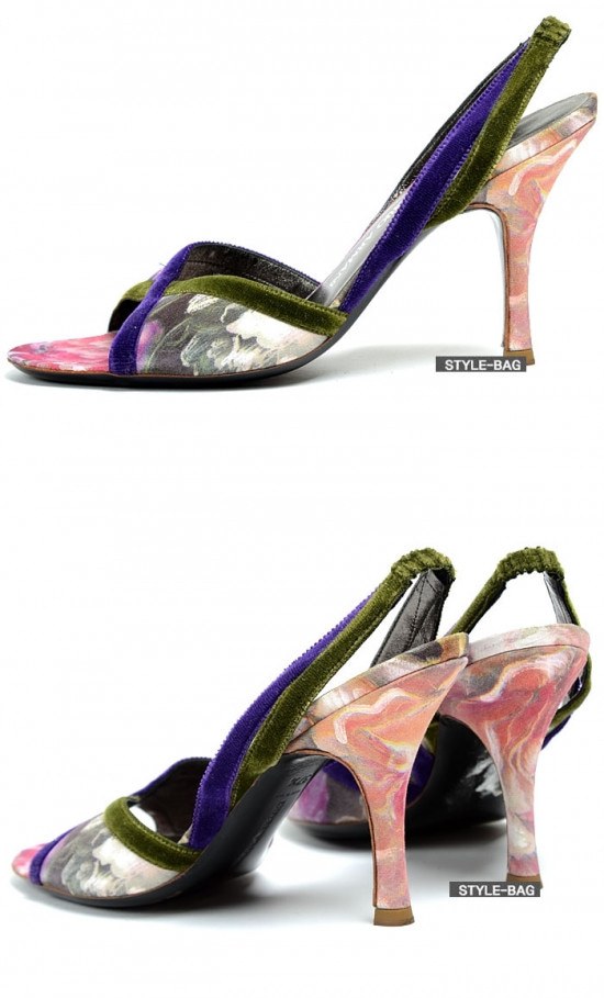 Emporio Armani Womens Suede Strap Sandal