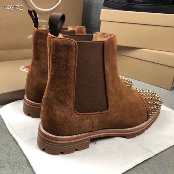 루부탱 2020 스파이크 앵클부츠 브라운컬러