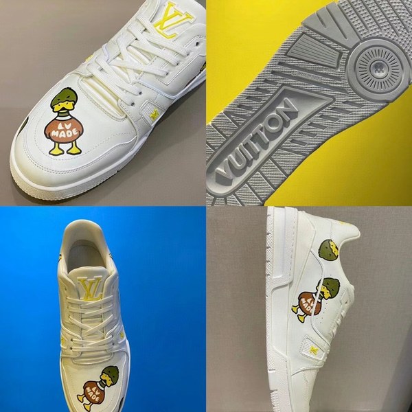 루이비통 2021 니고 콜라보 2  덕 프린팅 LV 트레이너 스니커즈