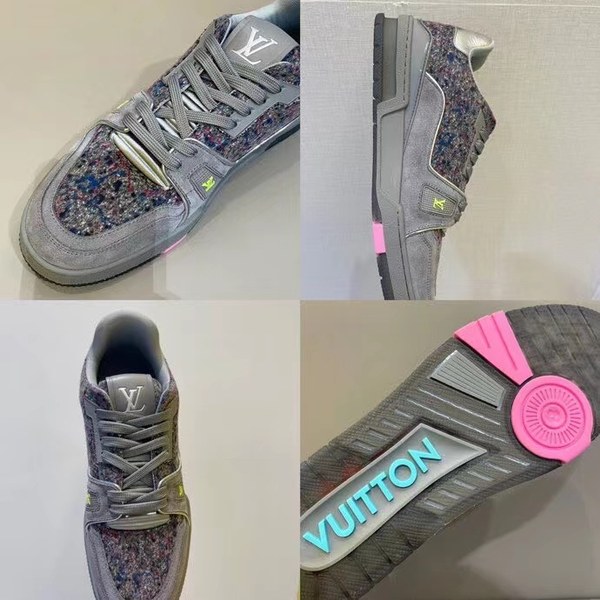 루이비통 2021 울도트 그레이 스웨이드 LV 트레이너 스니커즈