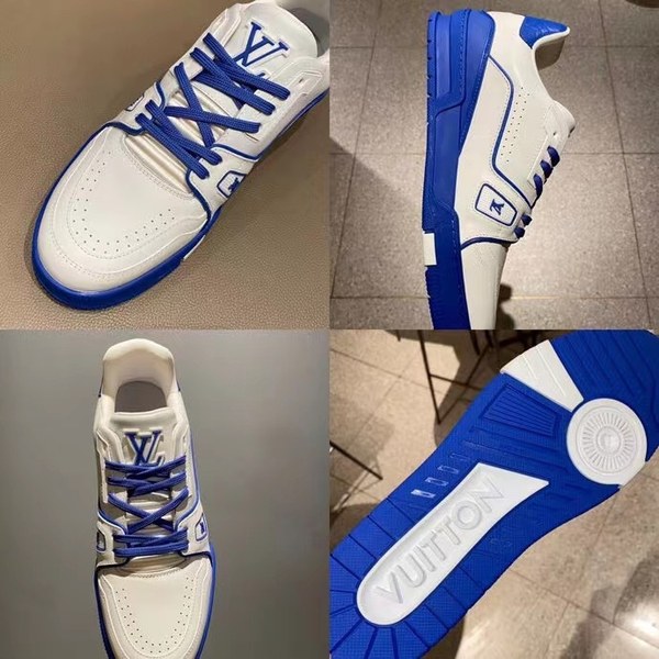 루이비통 2021 LV 트레이너 스니커즈 화이트 블루