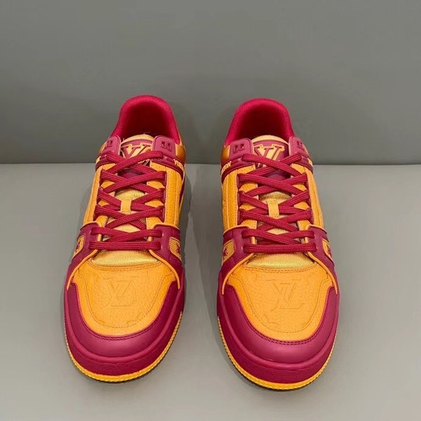루이비통 2021 LV 트레이너 스니커즈 엘로우 레드