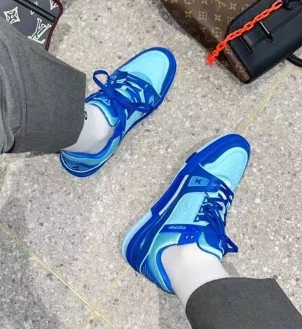 루이비통 2021 LV 트레이너 스니커즈 투톤블루