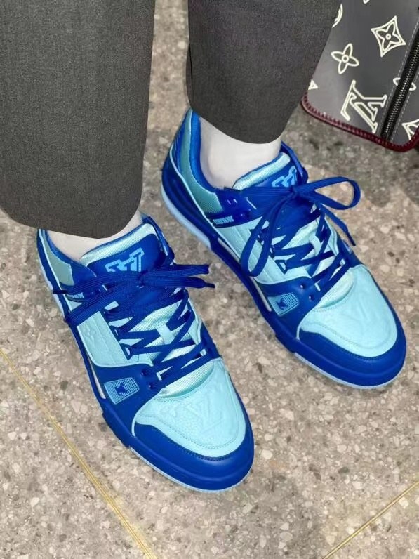 루이비통 2021 LV 트레이너 스니커즈 투톤블루