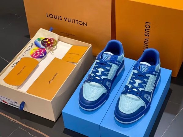 루이비통 2021 LV 트레이너 스니커즈 투톤블루