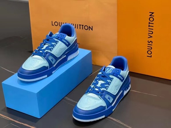 루이비통 2021 LV 트레이너 스니커즈 투톤블루