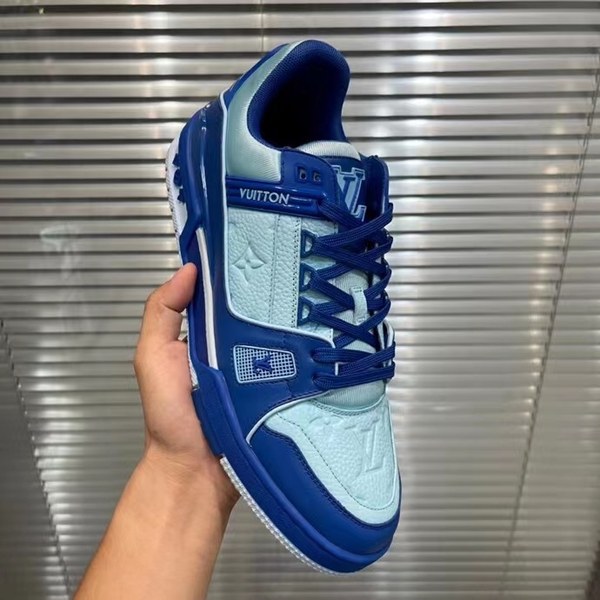 루이비통 2021 LV 트레이너 스니커즈 투톤블루
