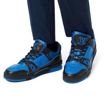 루이비통 2021 LV 트레이너 스니커즈 블랙&블루