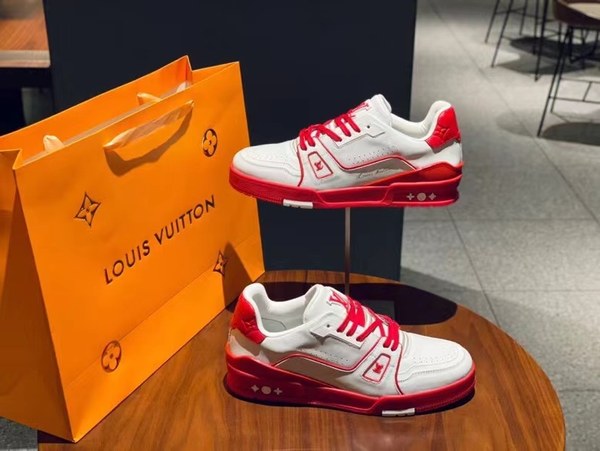 루이비통 2021 LV 트레이너 스니커즈 화이트엔 레드 컬러