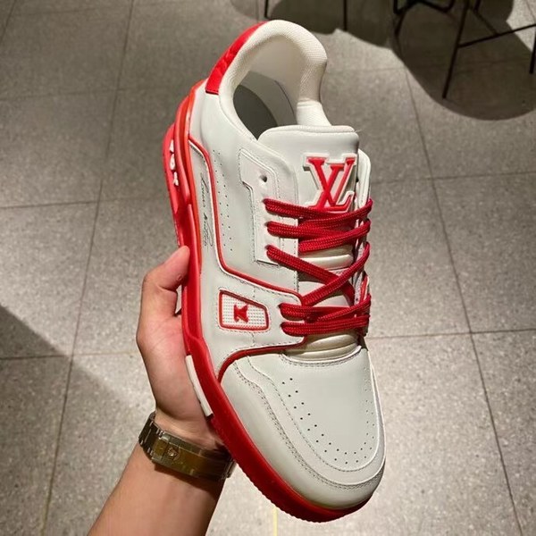 루이비통 2021 LV 트레이너 스니커즈 화이트엔 레드 컬러