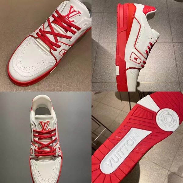 루이비통 2021 LV 트레이너 스니커즈 화이트엔 레드 컬러