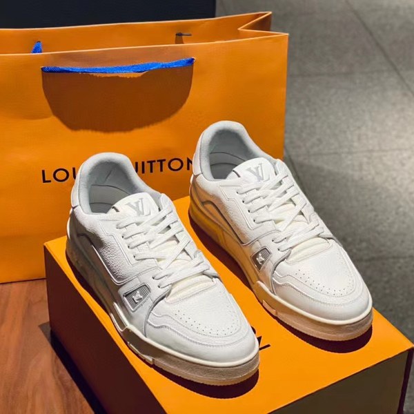 루이비통 2021 54 힐컵 화이트 Lv 트레이너 스니커즈