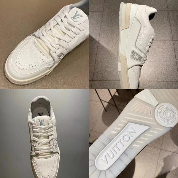 루이비통 2021 54 힐컵 화이트 Lv 트레이너 스니커즈