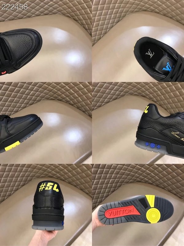 루이비통 2021 뉴컬러 블랙 멀티컬러 LV 트레이너 스니커즈