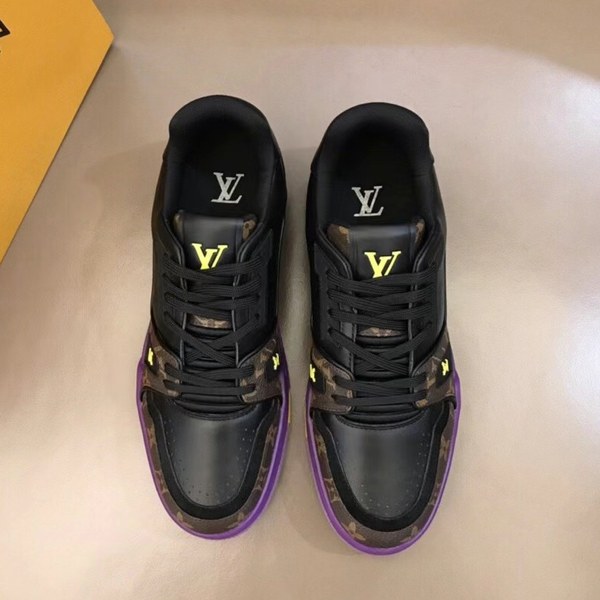 루이비통 2021 뉴컬러 LV 트레이너 퍼플 브라운모노그램 컬러 스니커즈
